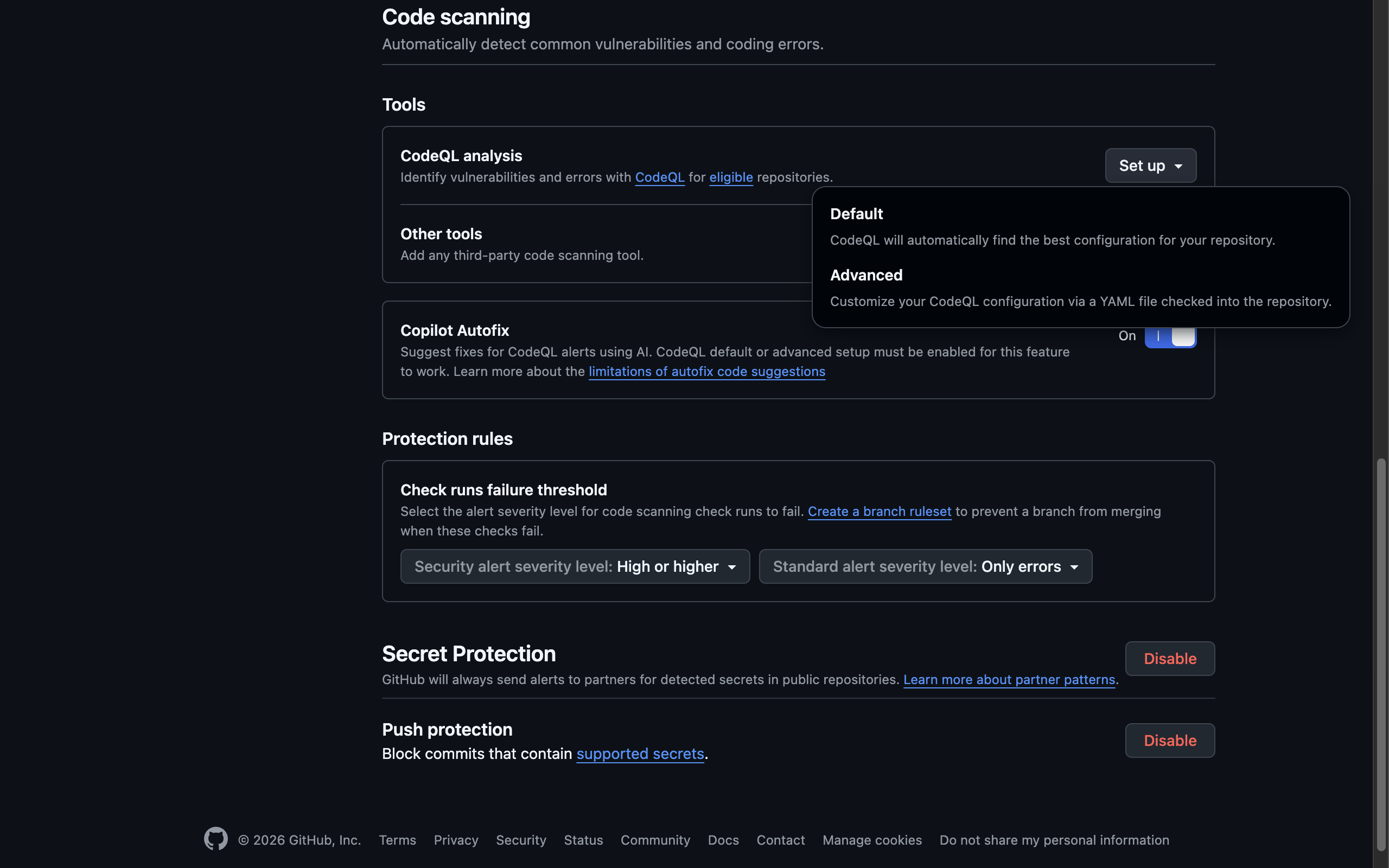 选择 Default 配置